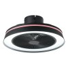 mit Ventilateur de plafond lumineux Luminaires Eglo LED Noir, Télécommandes, Changeur de couleurs