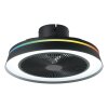 mit Ventilateur de plafond lumineux Luminaires Eglo LED Noir, Télécommandes, Changeur de couleurs