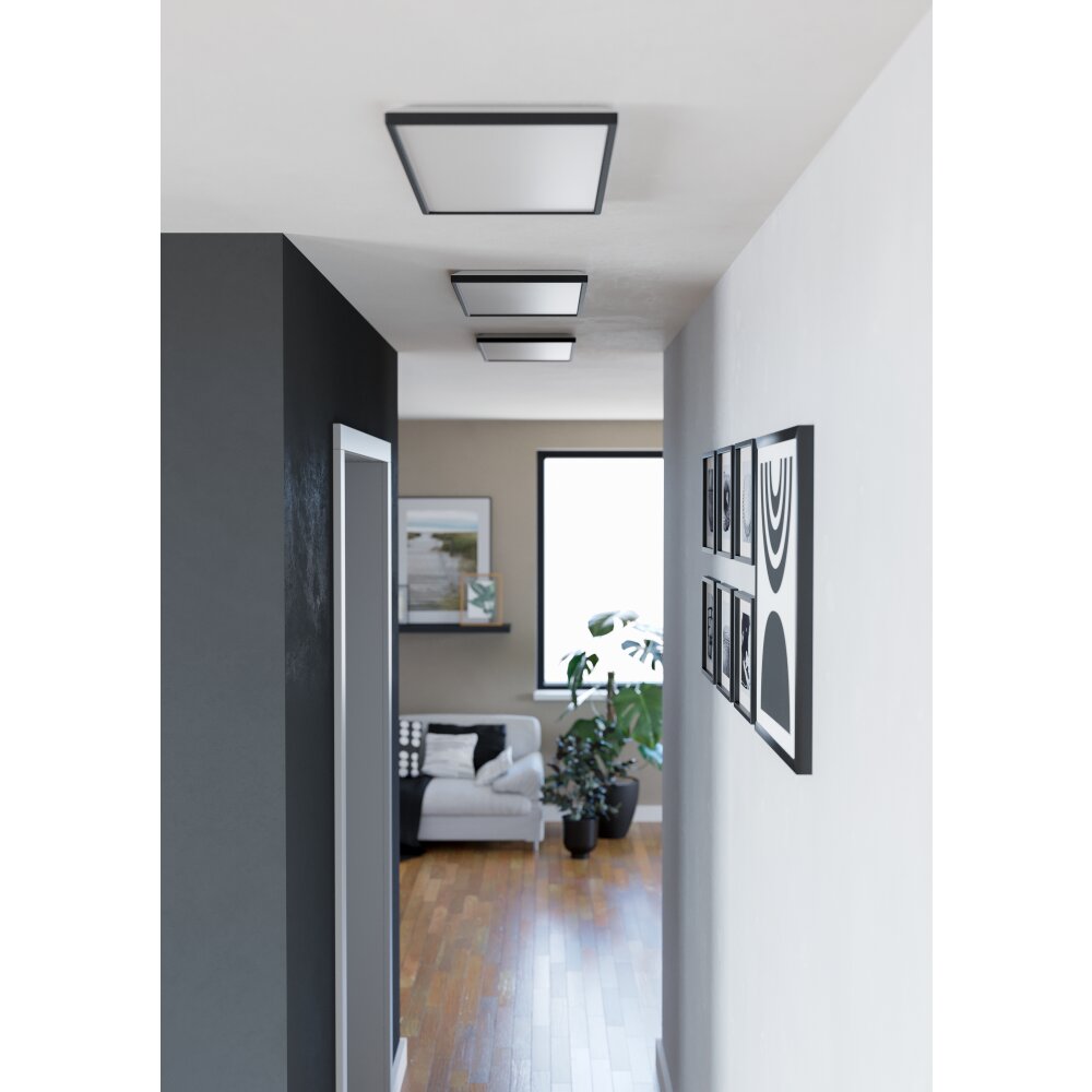 ROVITO-Z Plafonnier Luminaires Eglo LED Noir, Changeur de couleurs main product photo
