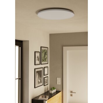 ROVITO-Z Plafonnier Luminaires Eglo LED Blanc, Changeur de couleurs