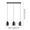 MOLOCHIO-Z Suspension Luminaires Eglo LED Noir, Changeur de couleurs