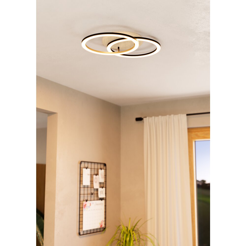LOMALTAS-Z Plafonnier Luminaires Eglo LED Brun, Noir main product photo