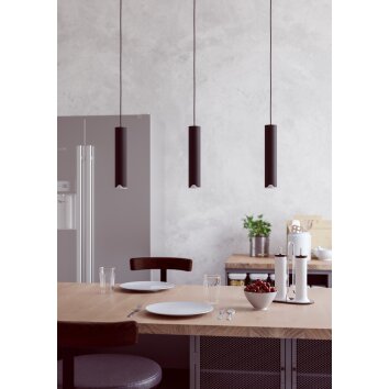 BALAMORTA-Z Suspension Luminaires Eglo LED Noir, Changeur de couleurs