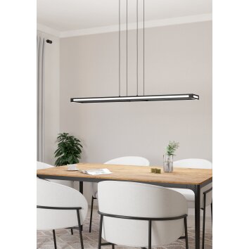 SALVILANAS-Z Suspension Luminaires Eglo LED Noir
