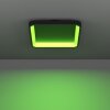 LORETELLO-Z Plafonnier Luminaires Eglo LED Noir, Changeur de couleurs
