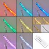 Lampadaire Assuan LED Chrome, 1 lumière, Télécommandes, Changeur de couleurs