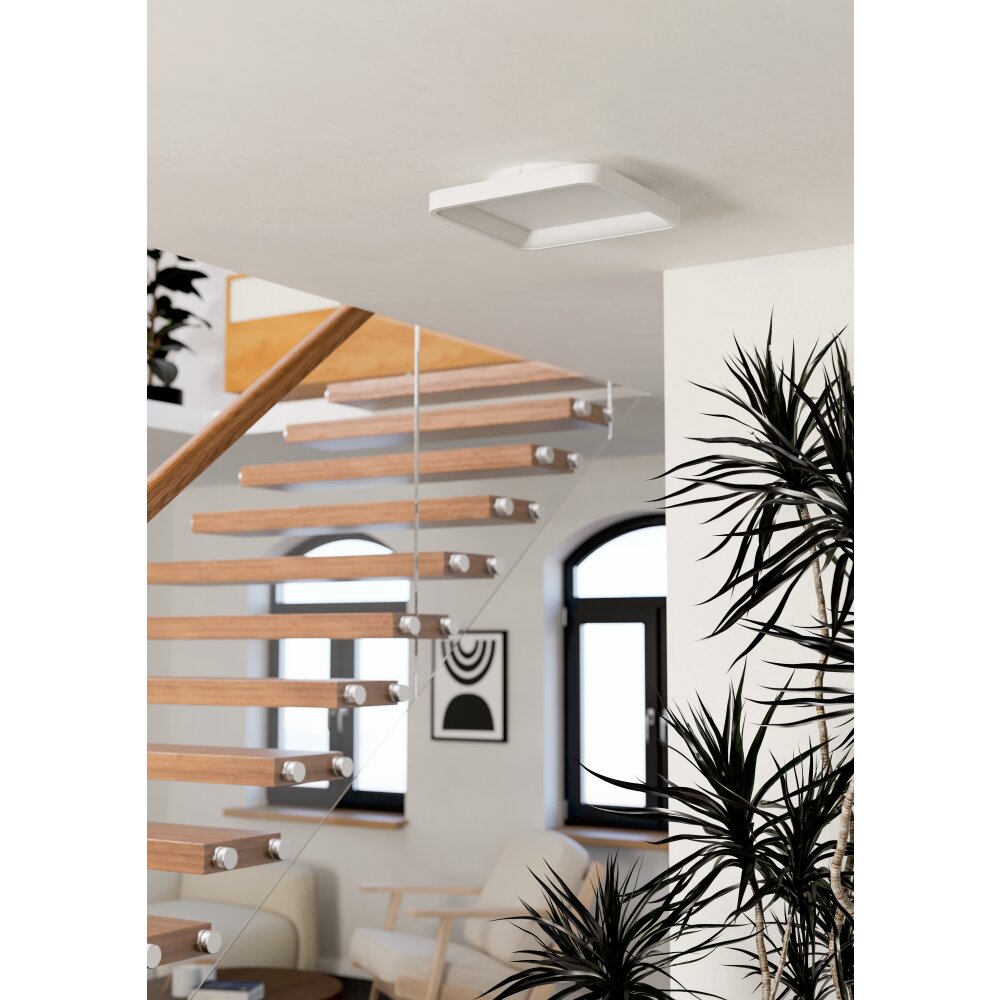 LORETELLO-Z Plafonnier Luminaires Eglo LED Blanc, Changeur de couleurs main product photo