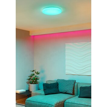 FRANIA-Z Plafonnier Luminaires Eglo LED Blanc, Changeur de couleurs