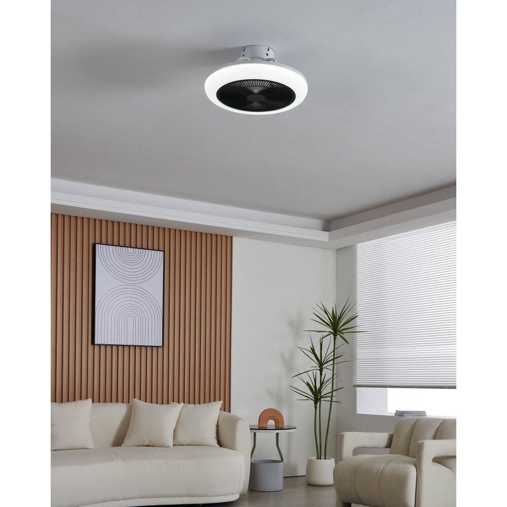 mit Ventilateur de plafond lumineux Luminaires Eglo LED Noir, Blanc, Télécommandes main product photo
