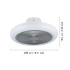 mit Ventilateur de plafond lumineux Luminaires Eglo LED Gris, Blanc, Télécommandes