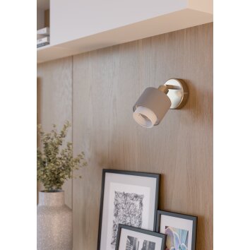 BELLIZZI Spot de plafond, Applique murale Luminaires Eglo Nickel mat
