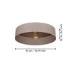 DUAIA Plafonnier Luminaires Eglo Taupe