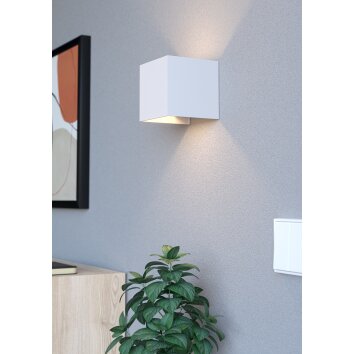 RINCINE Applique murale Luminaires Eglo LED Blanc, Détecteur de mouvement, Télécommandes