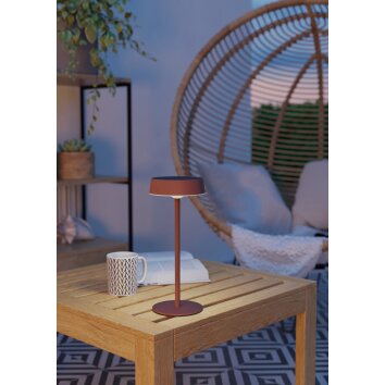 SIMERI Lampe à poser Luminaires Eglo LED Orange, Télécommandes