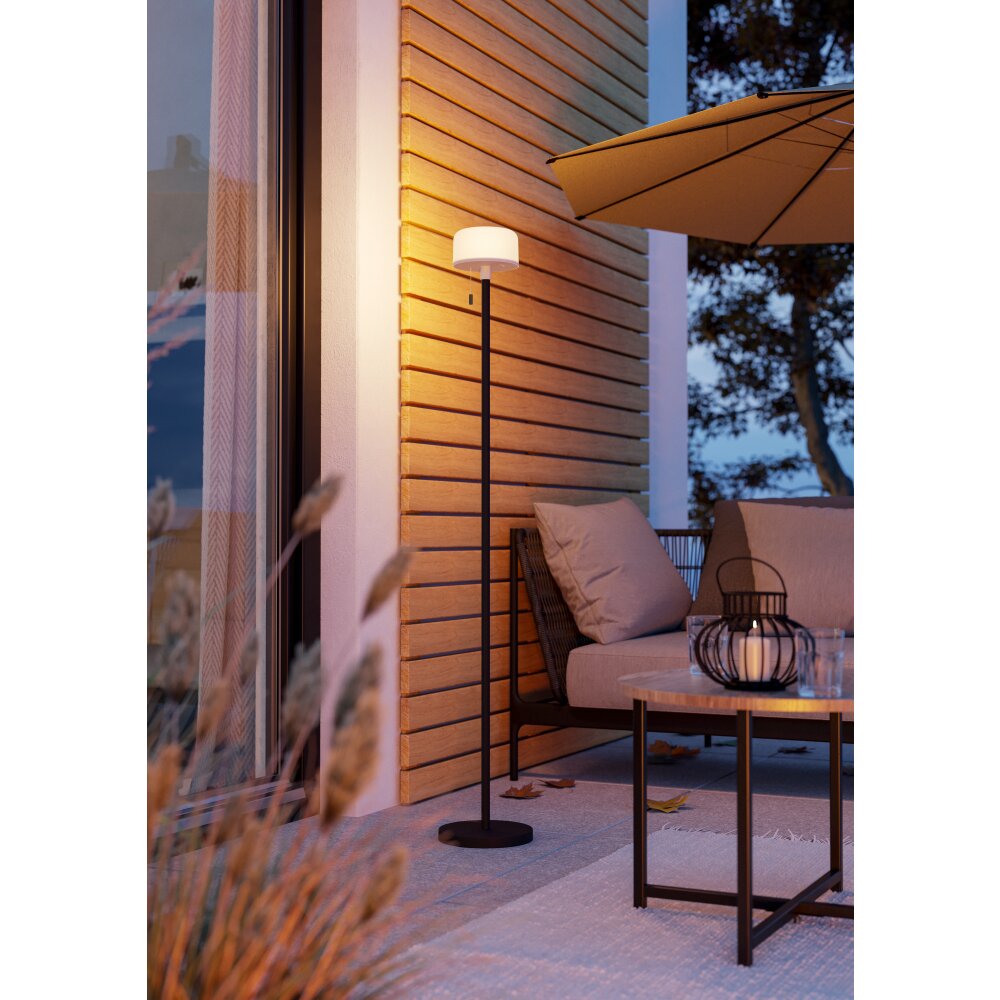 MONTAPALMA-L Lampadaire Luminaires Eglo LED Noir, Télécommandes, Changeur de couleurs main product photo