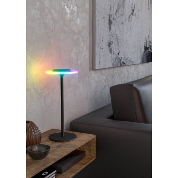 TREPELLA Lampe à poser Luminaires Eglo LED Noir, Télécommandes, Changeur de couleurs
