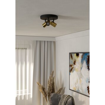 EGLO Plafonnier, Spot de plafond Luminaires Eglo Laiton, Noir