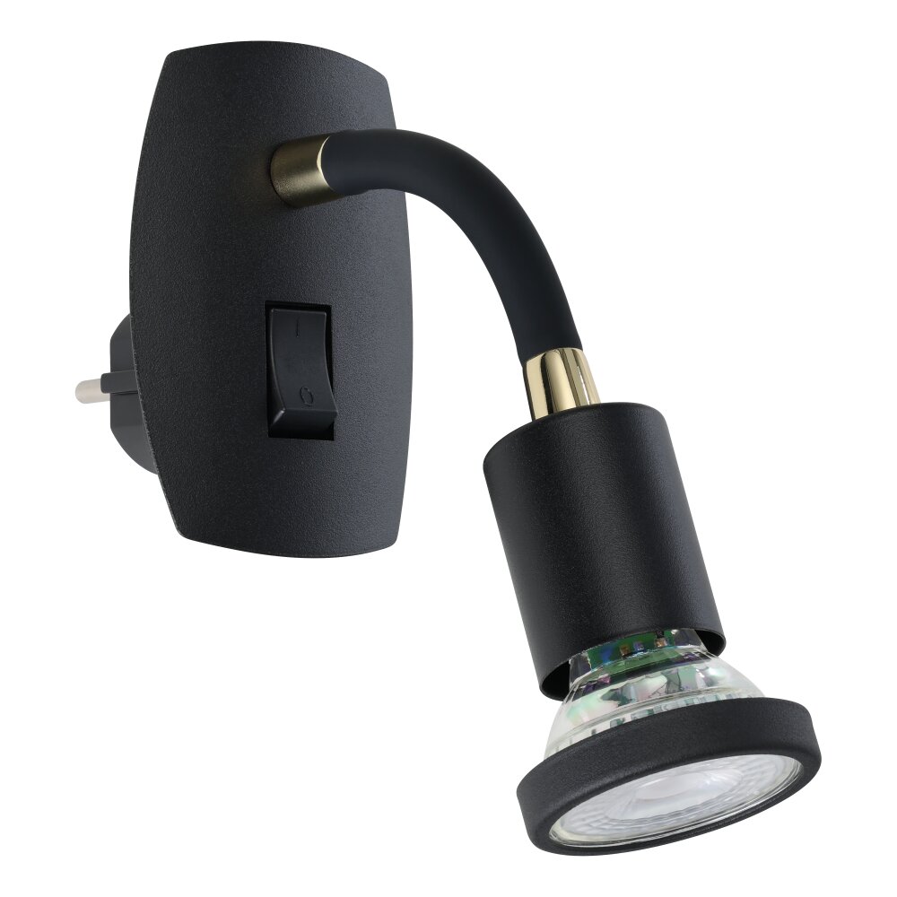 PARRINI Lampe à prise électrique Luminaires Eglo LED Laiton, Noir main product photo