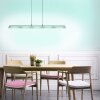 Suspension Leuchten Direkt LOLAsmart-NELE LED Nickel mat, 5 lumières, Télécommandes, Changeur de couleurs