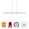 Suspension Leuchten Direkt LOLAsmart-NELE LED Nickel mat, 5 lumières, Télécommandes, Changeur de couleurs