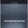 Suspension Leuchten Direkt LOLAsmart-NELE LED Nickel mat, 5 lumières, Télécommandes, Changeur de couleurs