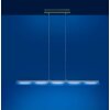 Suspension Leuchten Direkt LOLAsmart-NELE LED Nickel mat, 5 lumières, Télécommandes, Changeur de couleurs