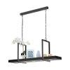 Suspension Eglo CALAMONA LED Noir, 6 lumières, Télécommandes, Changeur de couleurs
