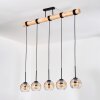 Koyoto Suspension, Boule lumineuse, Suspension Écru, Noir, 5 lumières