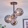 Chehalis Plafonnier, Boule lumineuse 33 cm Fumé, 4 lumières