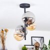 Chehalis Plafonnier, Boule lumineuse 33 cm Ambre, Fumé, 4 lumières