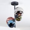 Chehalis Plafonnier, Boule lumineuse 33 cm Bleu, Chrome, Vert, Cuivré, Fumé, 4 lumières
