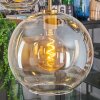 Koyoto Suspension, Boule lumineuse, Suspension Or, Noir, 5 lumières