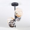 Chehalis Plafonnier, Boule lumineuse 33 cm Ambre, Clair, Fumé, 4 lumières