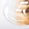 Chehalis Plafonnier, Boule lumineuse 33 cm Ambre, Clair, Fumé, 4 lumières
