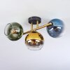 Koyoto Plafonnier, Boule lumineuse Or, Noir, 3 lumières