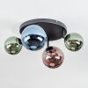 Chehalis Plafonnier, Boule lumineuse Bleu, Vert, Cuivré, 4 lumières