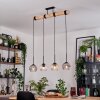Koyoto Suspension, Boule lumineuse, Suspension Écru, Noir, 4 lumières