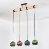 Koyoto Suspension, Boule lumineuse, Suspension Écru, Noir, 4 lumières