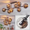 Ripoll Plafonnier, Boule lumineuse Chrome, Fumé, 8 lumières