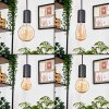 Donel Suspension, Suspension Écru, Noir, 4 lumières Donel Suspension, Suspension Écru, Noir, 4 lumières