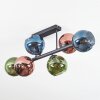 Koyoto Plafonnier, Boule lumineuse Bleu, Vert, Cuivré, 6 lumières