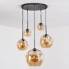 Ripoll Suspension, Boule lumineuse, Suspension Ambre, 5 lumières