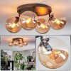 Gastor Plafonnier, Boule lumineuse Ambre, 4 lumières