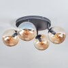Gastor Plafonnier, Boule lumineuse Ambre, 4 lumières