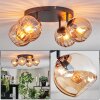 Koyoto Plafonnier, Boule lumineuse Ambre, 4 lumières