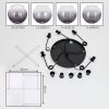 Koyoto Suspension, Boule lumineuse, Suspension Clair, Fumé, 5 lumières