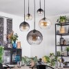 Koyoto Suspension, Boule lumineuse, Suspension Ambre, Clair, Fumé, 5 lumières