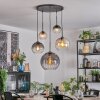 Koyoto Suspension, Boule lumineuse, Suspension Ambre, Clair, Fumé, 5 lumières
