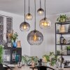 Koyoto Suspension, Boule lumineuse, Suspension Ambre, Clair, Fumé, 5 lumières