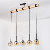 Ripoll Suspension, Boule lumineuse, Suspension Écru, Noir, 5 lumières